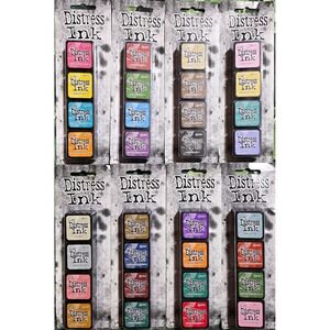 Tim Holtz Mini Distress Ink Kits Bundle  8 Sets - 32 Colors Total - Ranger